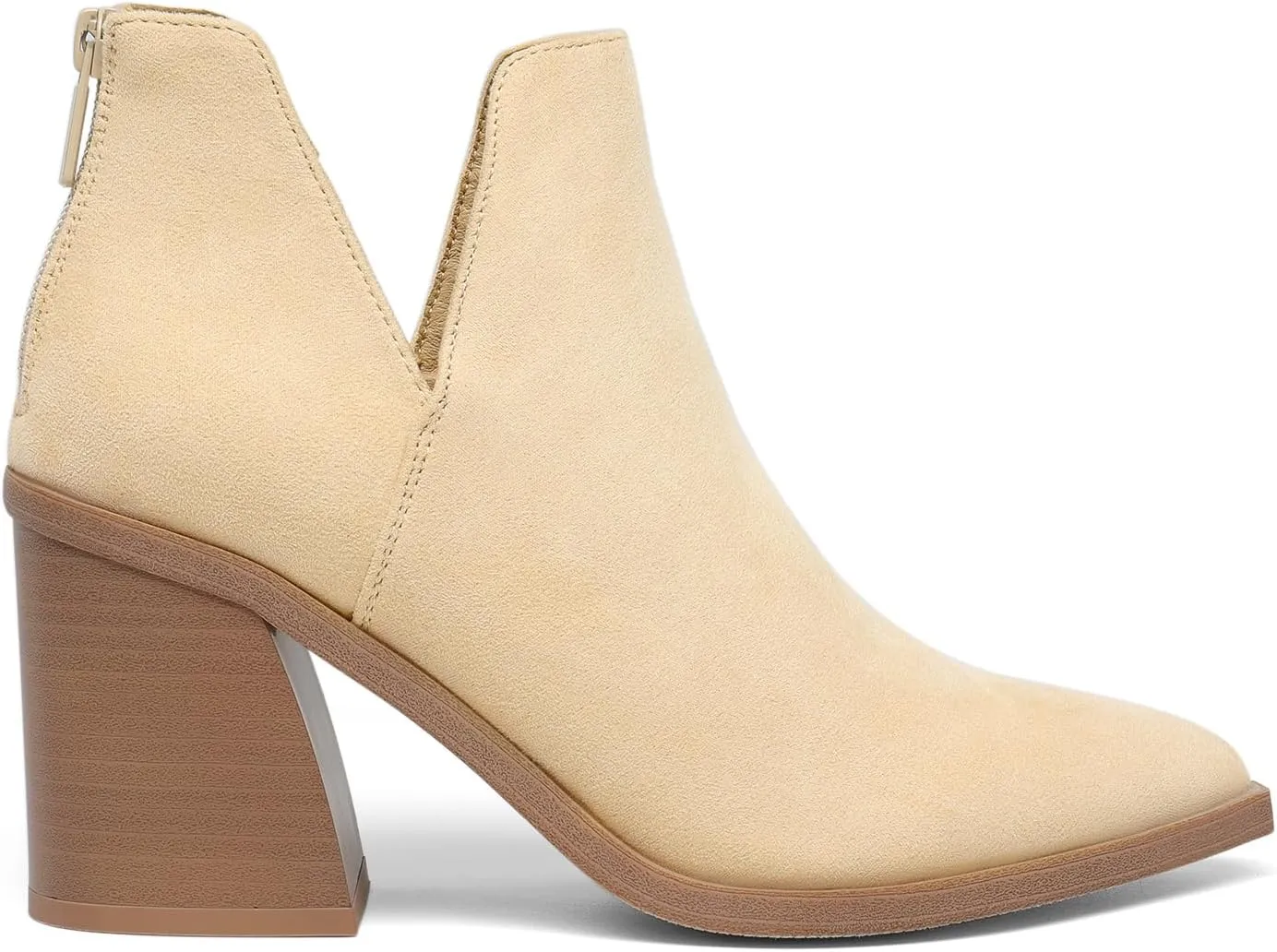 DREAM PAIRS Women's Ankle Boots Chunky Heel Pointed Toe Short Booties Shoes