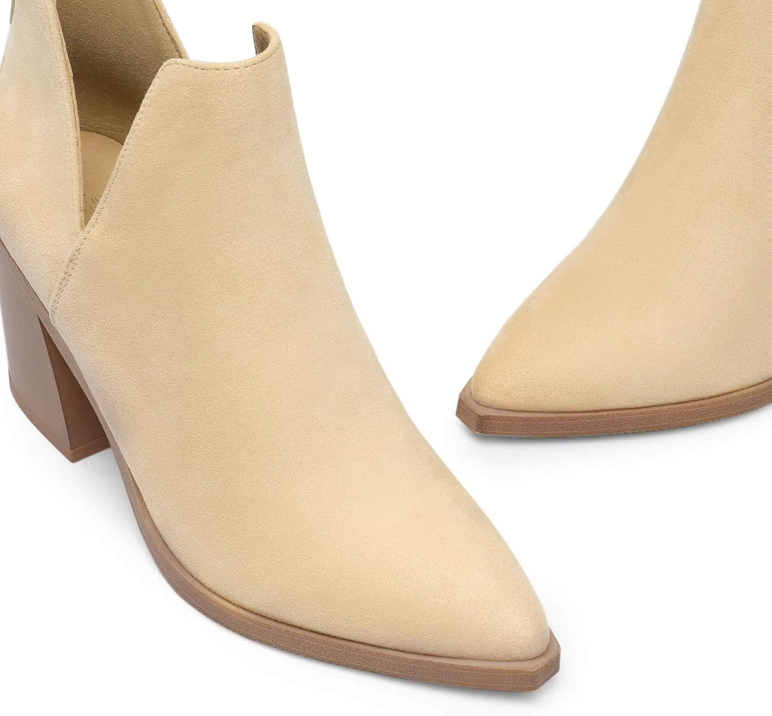 DREAM PAIRS Women's Ankle Boots Chunky Heel Pointed Toe Short Booties Shoes