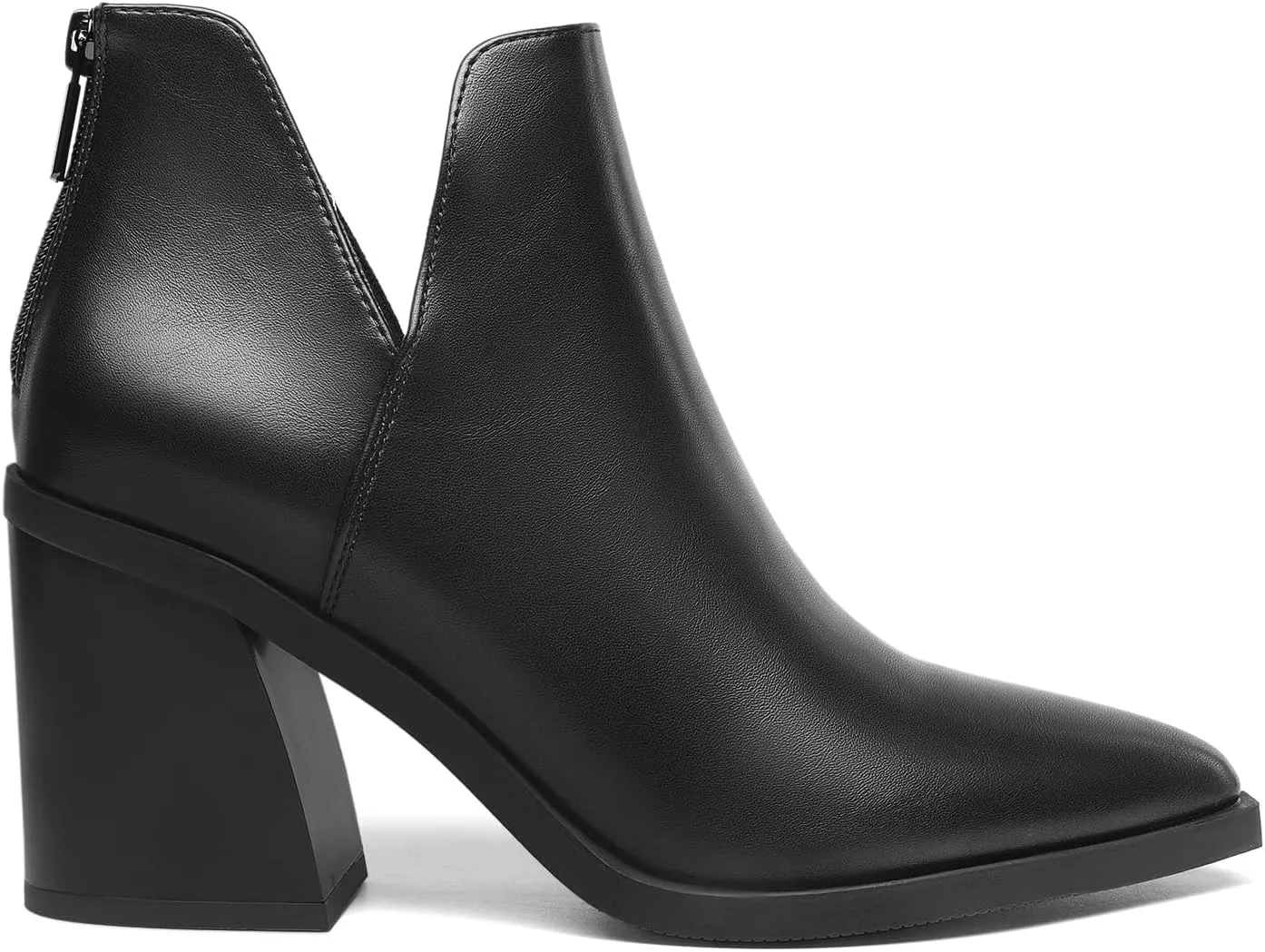 DREAM PAIRS Women's Ankle Boots Chunky Heel Pointed Toe Short Booties Shoes