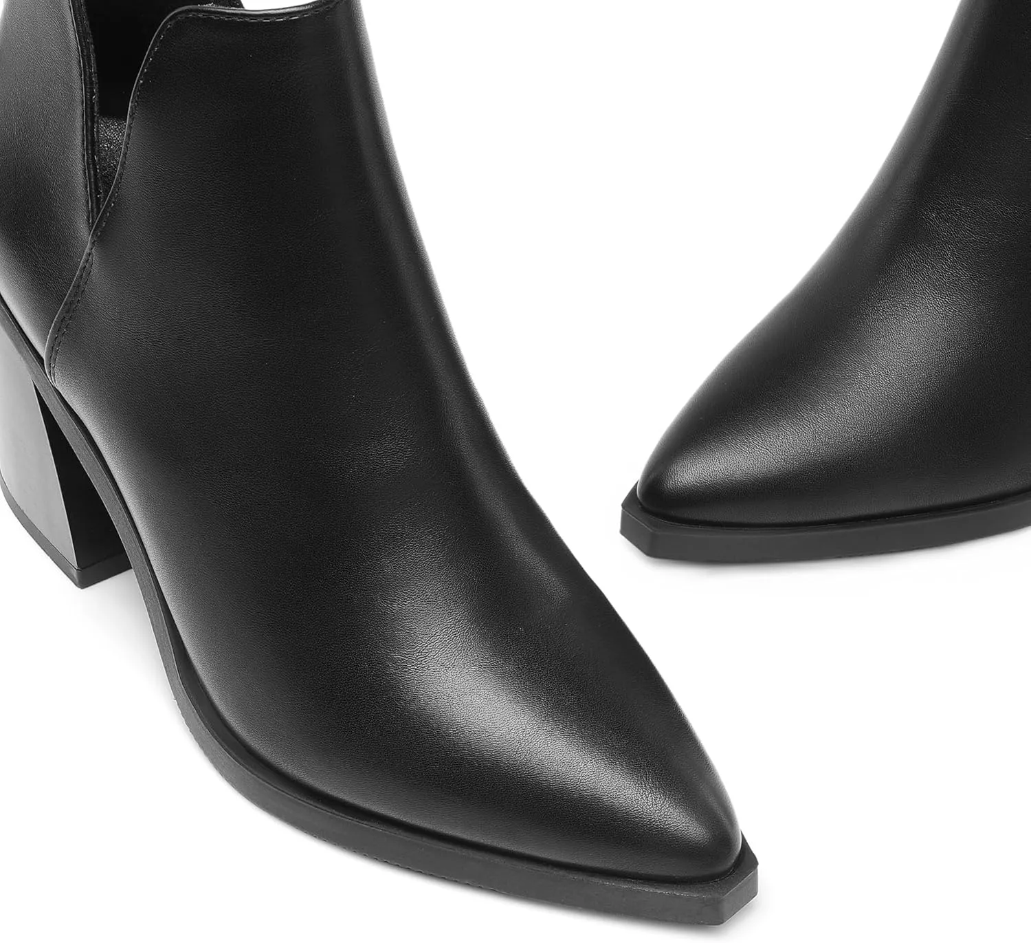 DREAM PAIRS Women's Ankle Boots Chunky Heel Pointed Toe Short Booties Shoes