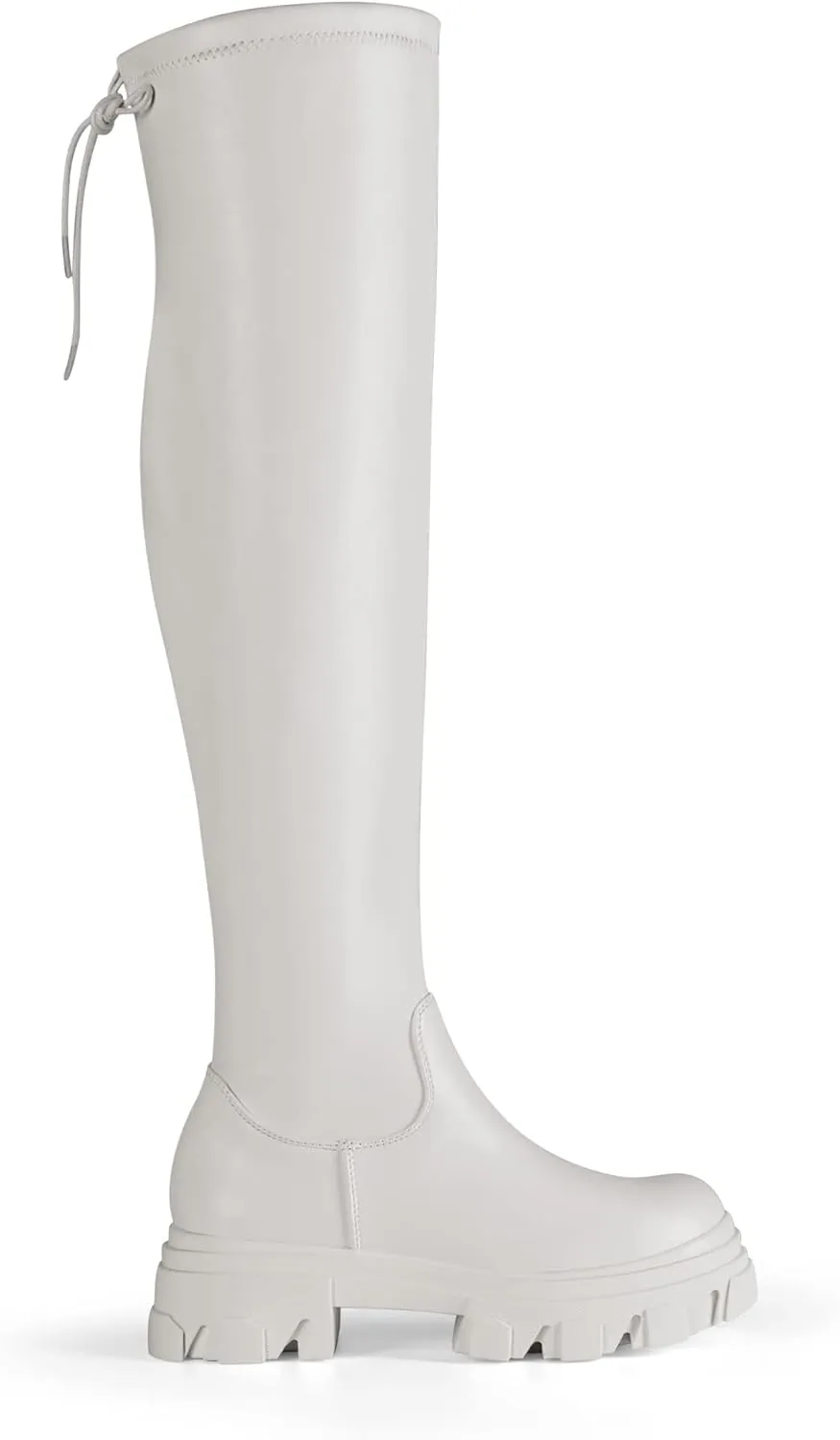 DREAM PAIRS Women's Over The Knee Platform Thigh High Boots Long Stretch Soft Chunky Lug Sole Fall Boots