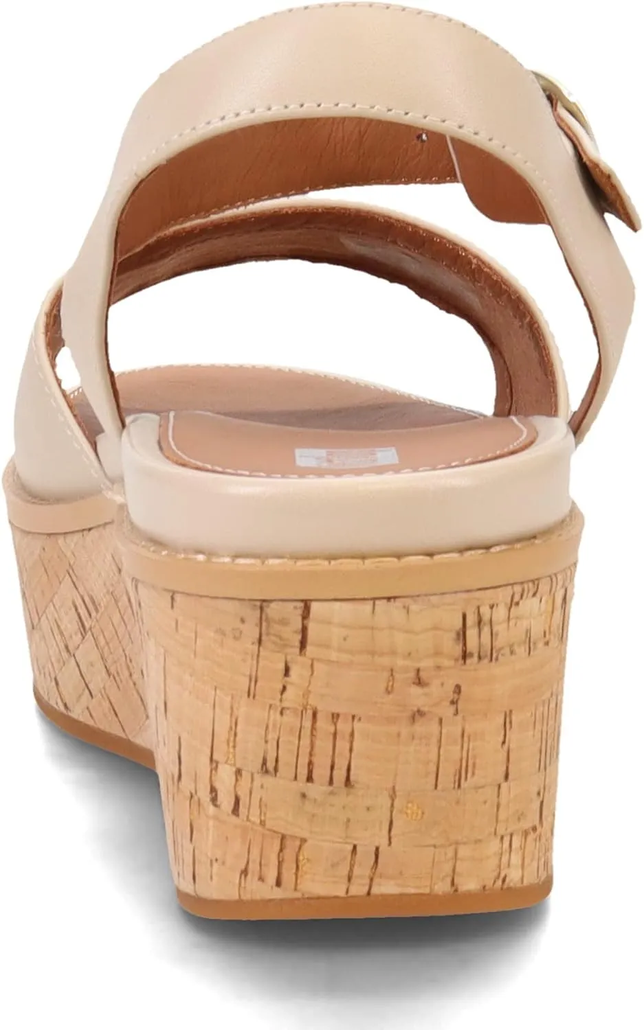 FitFlop Women's Eloise Cork-WRAP Leather Back-Strap Wedge Sandals