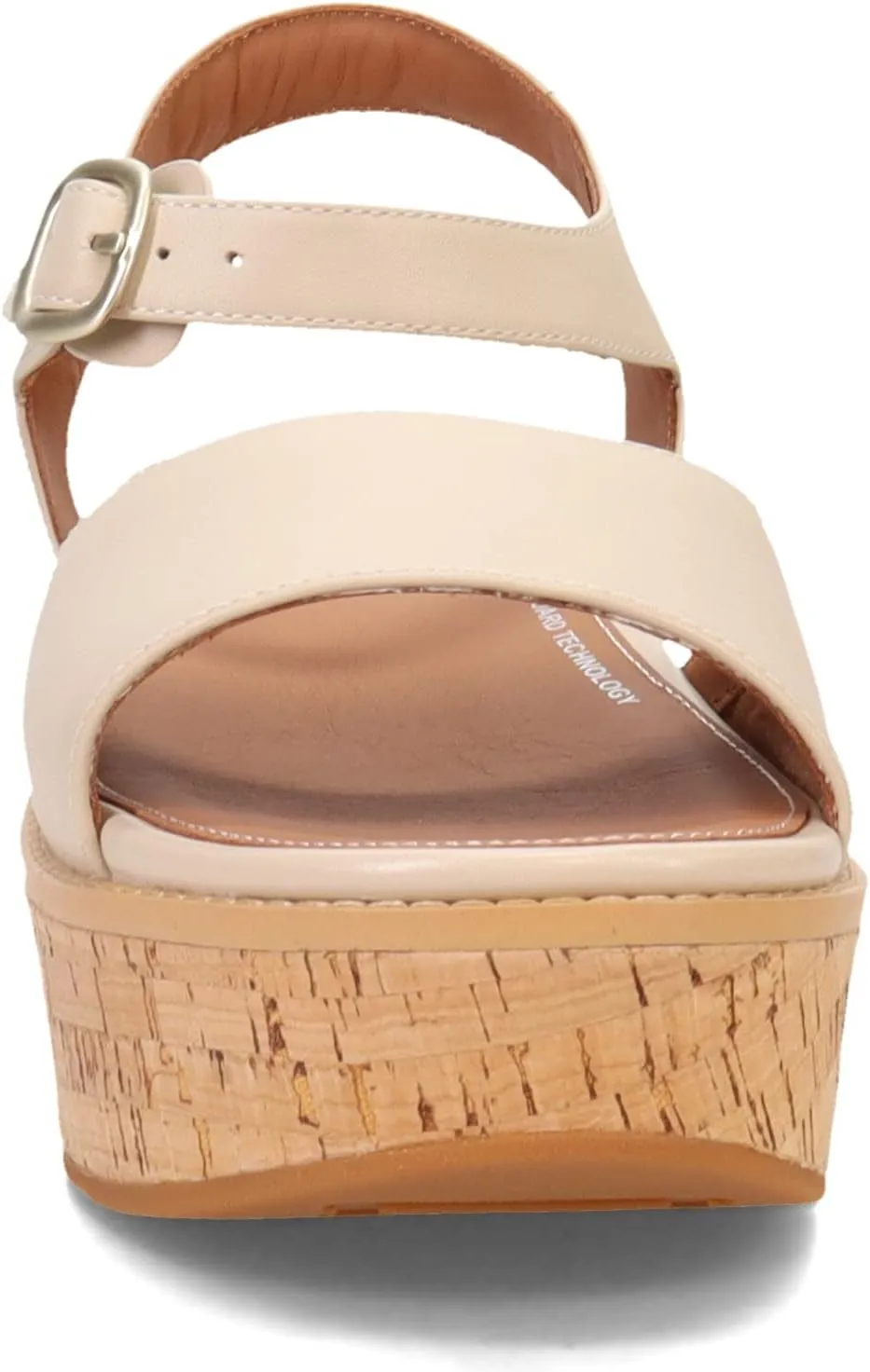 FitFlop Women's Eloise Cork-WRAP Leather Back-Strap Wedge Sandals