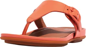 FitFlop Women's Gracie Rubber-Buckle Leather Toe-Post Sandals