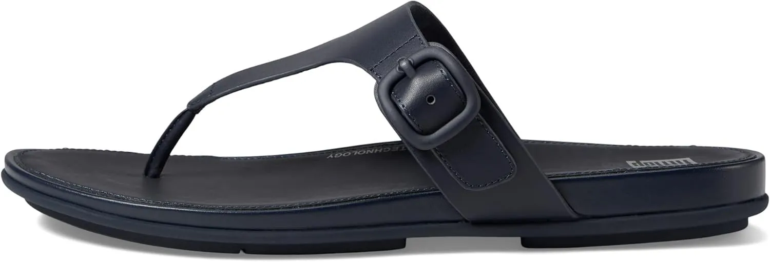 FitFlop Women's Gracie Rubber-Buckle Leather Toe-Post Sandals