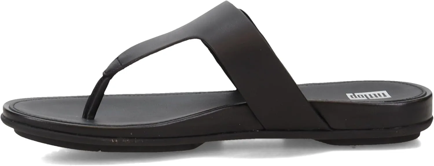 FitFlop Women's Gracie Rubber-Buckle Leather Toe-Post Sandals