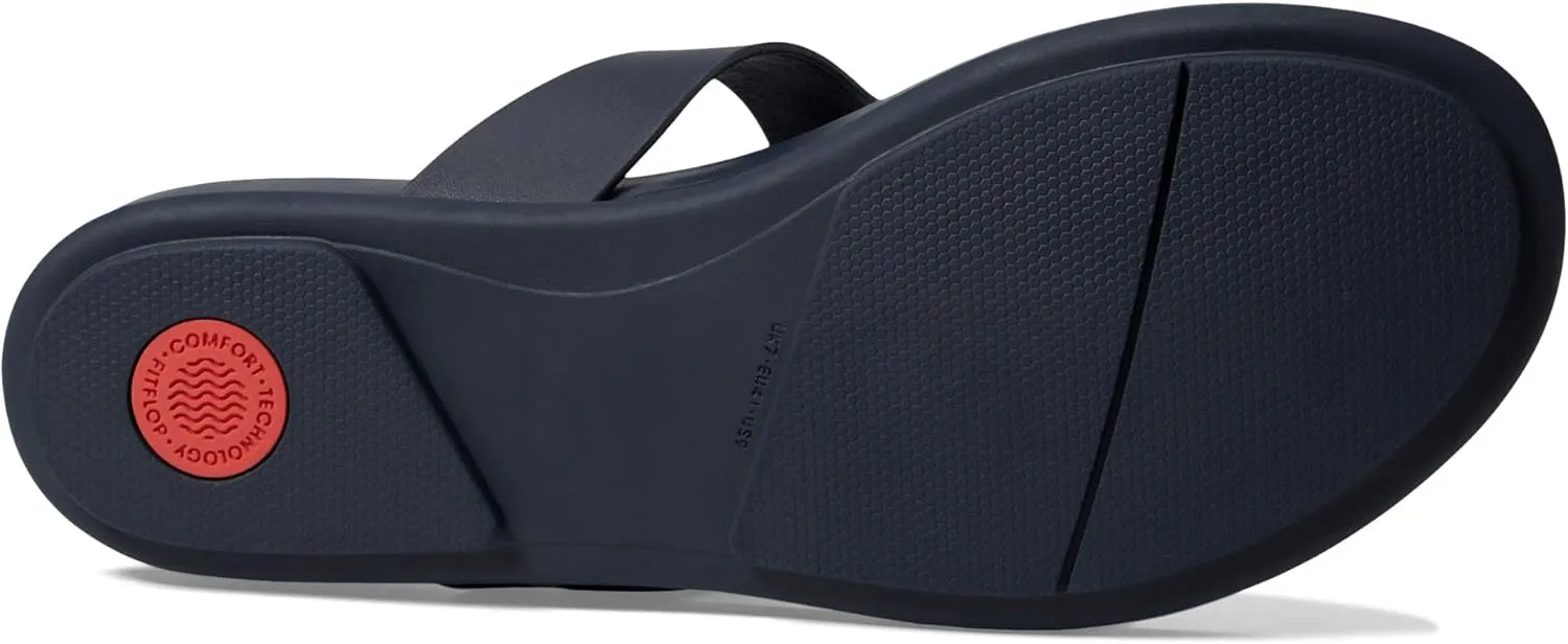 FitFlop Women's Gracie Rubber-Buckle Leather Toe-Post Sandals