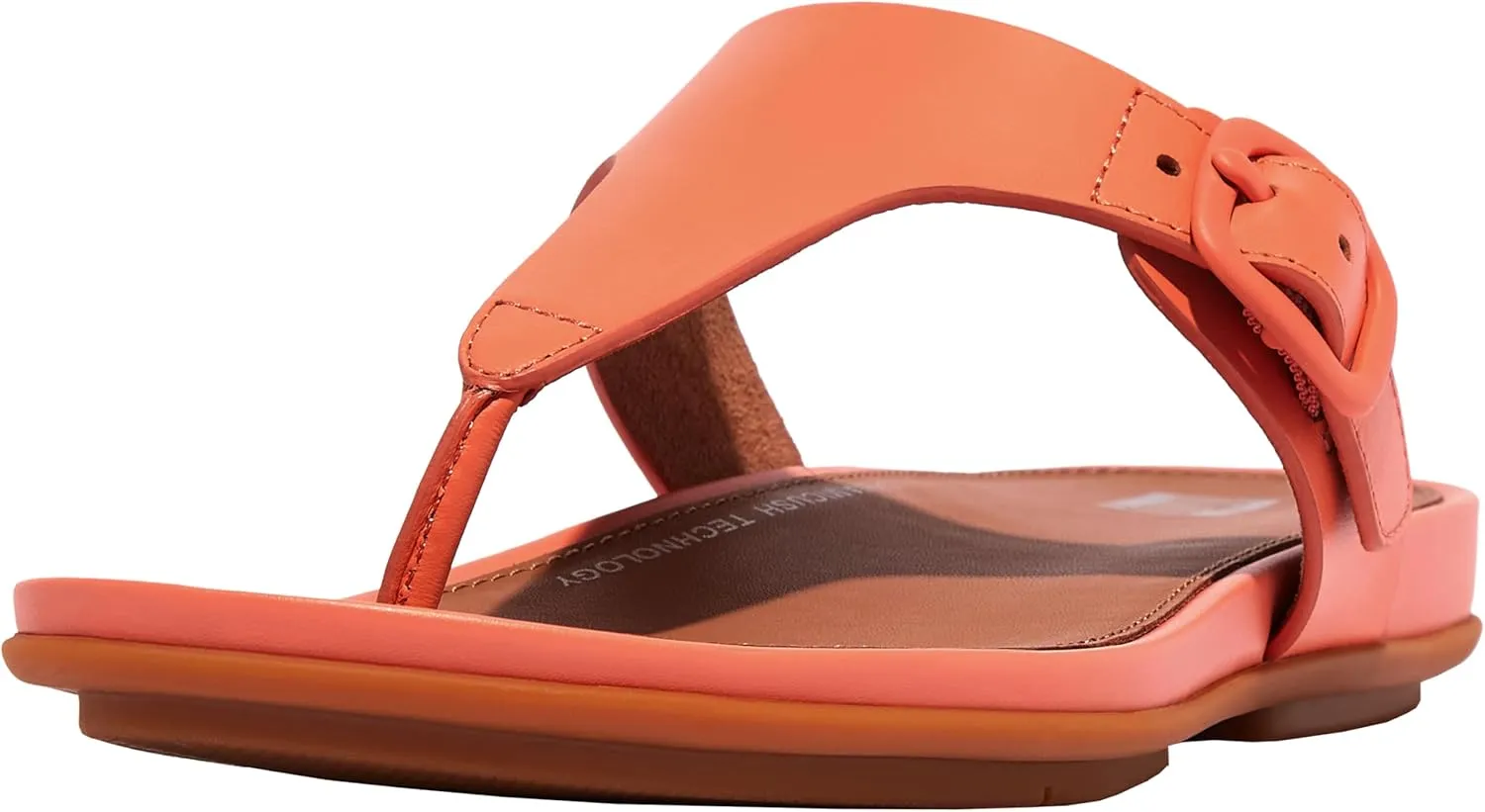 FitFlop Women's Gracie Rubber-Buckle Leather Toe-Post Sandals