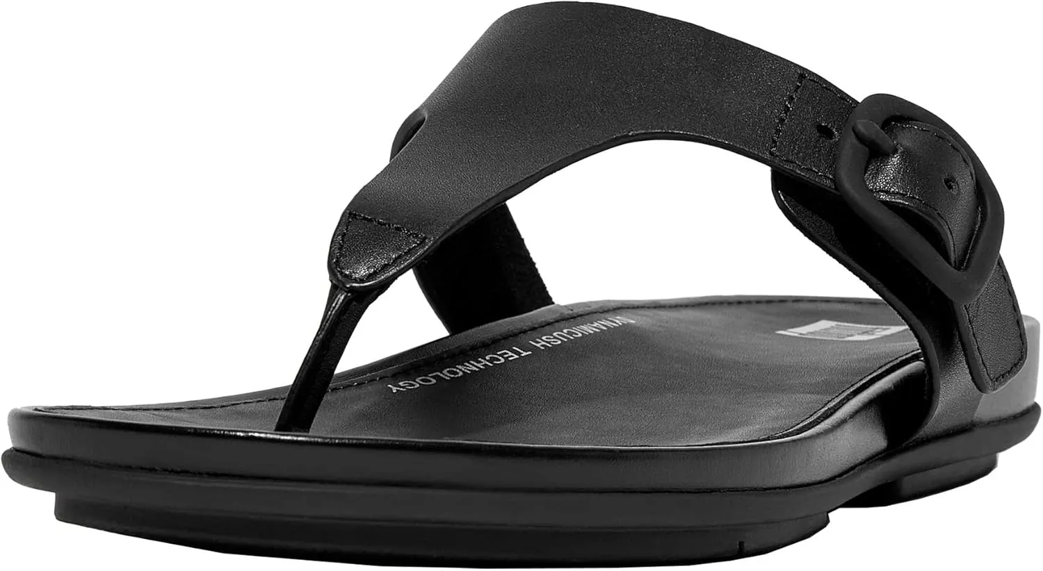 FitFlop Women's Gracie Rubber-Buckle Leather Toe-Post Sandals
