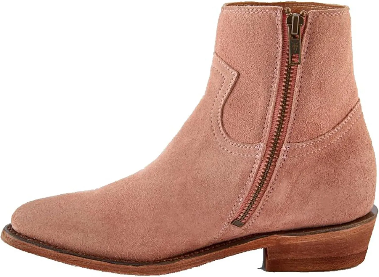 Frye Billy Inside Zip Booties for Women Crafted from Antiqued Leather with Wellington Stitchwork, Brass Hardware - 5 ¾” Shaft
