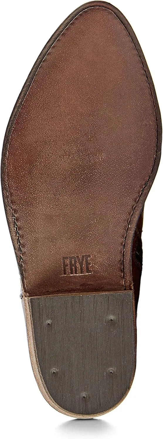 Frye Billy Inside Zip Booties for Women Crafted from Antiqued Leather with Wellington Stitchwork, Brass Hardware - 5 ¾” Shaft