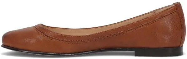Frye Carson Ballet Flats for Women Featuring Premium Tumbled Leather with Leather Lining and Leather Outsole – 3/8" Heel