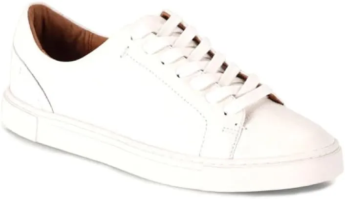 Frye Ivy Low Lace Sneakers for Women Crafted from Soft, Vintage Italian Leather with Removable Molded Footbed, Leather Lining, and Contrast White Rubber Outsoles