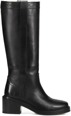 Frye Kate Pull On 14” Leather Boots for Women - Riding Boots with 2” Heel, Leather Lining, Intricate Stitching, Cushioned Footbed, and Rubber Outsole