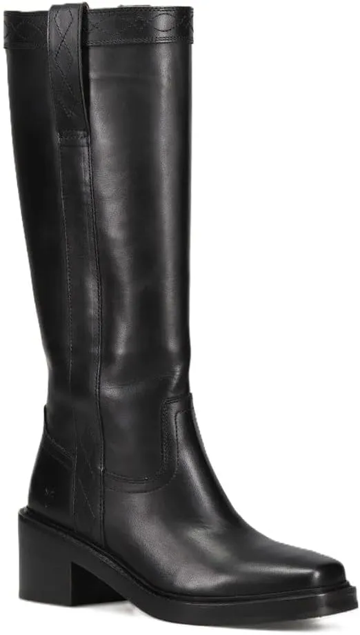 Frye Kate Pull On 14” Leather Boots for Women - Riding Boots with 2” Heel, Leather Lining, Intricate Stitching, Cushioned Footbed, and Rubber Outsole