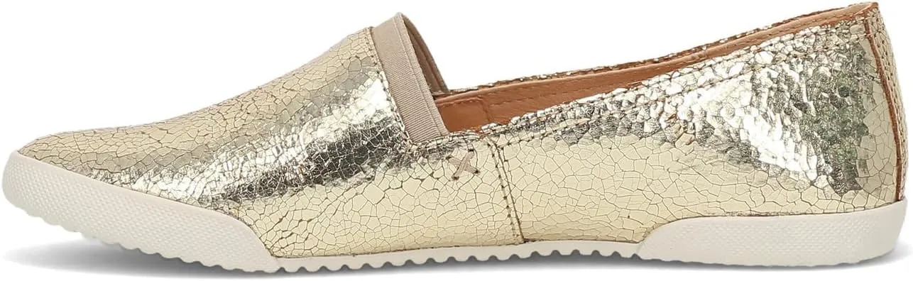 Frye Melanie Slip On Shoes for Women Crafted from Premium Leather with White Rubber Toe Bumpers and Soles, Leather Lining, and Removable Footbeds – 1 ¼” Outsole