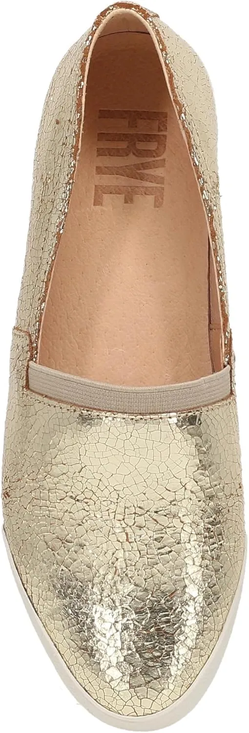 Frye Melanie Slip On Shoes for Women Crafted from Premium Leather with White Rubber Toe Bumpers and Soles, Leather Lining, and Removable Footbeds – 1 ¼” Outsole