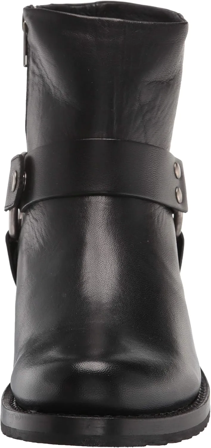Frye Veronica Harness Short 6" Booties for Women - Leather Upper with Luxurious Leather Lining, Inside Zipper, Snap Harness, and Rubber Lug Outsole