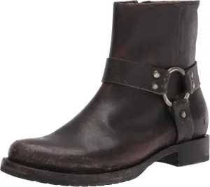 Frye Veronica Harness Short 6" Booties for Women - Leather Upper with Luxurious Leather Lining, Inside Zipper, Snap Harness, and Rubber Lug Outsole