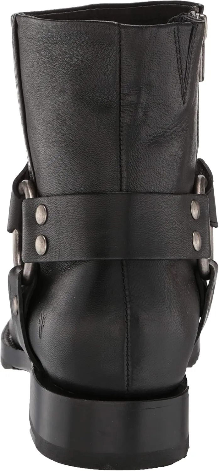 Frye Veronica Harness Short 6" Booties for Women - Leather Upper with Luxurious Leather Lining, Inside Zipper, Snap Harness, and Rubber Lug Outsole