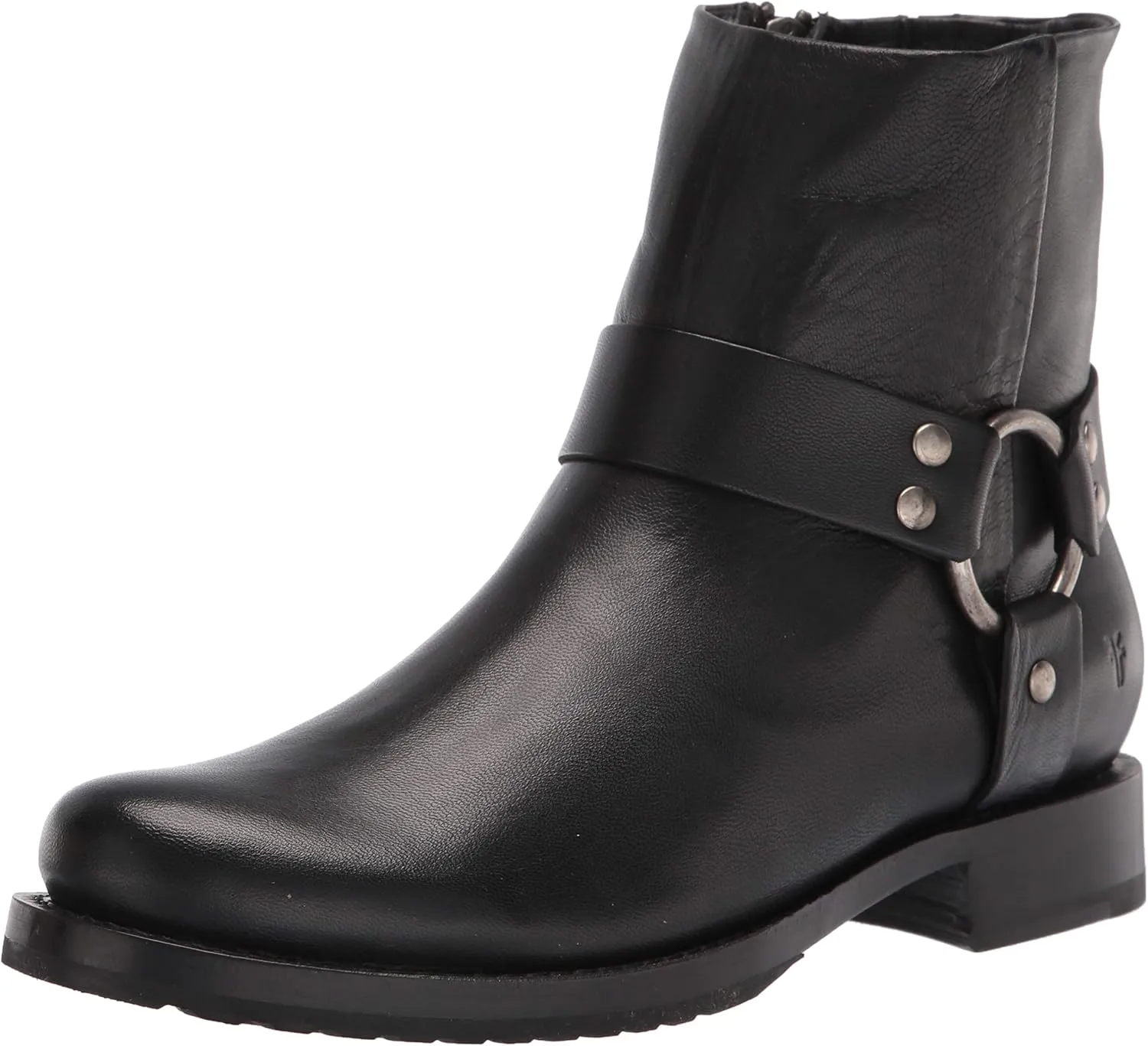 Frye Veronica Harness Short 6" Booties for Women - Leather Upper with Luxurious Leather Lining, Inside Zipper, Snap Harness, and Rubber Lug Outsole