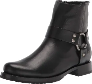 Frye Veronica Harness Short 6" Booties for Women - Leather Upper with Luxurious Leather Lining, Inside Zipper, Snap Harness, and Rubber Lug Outsole