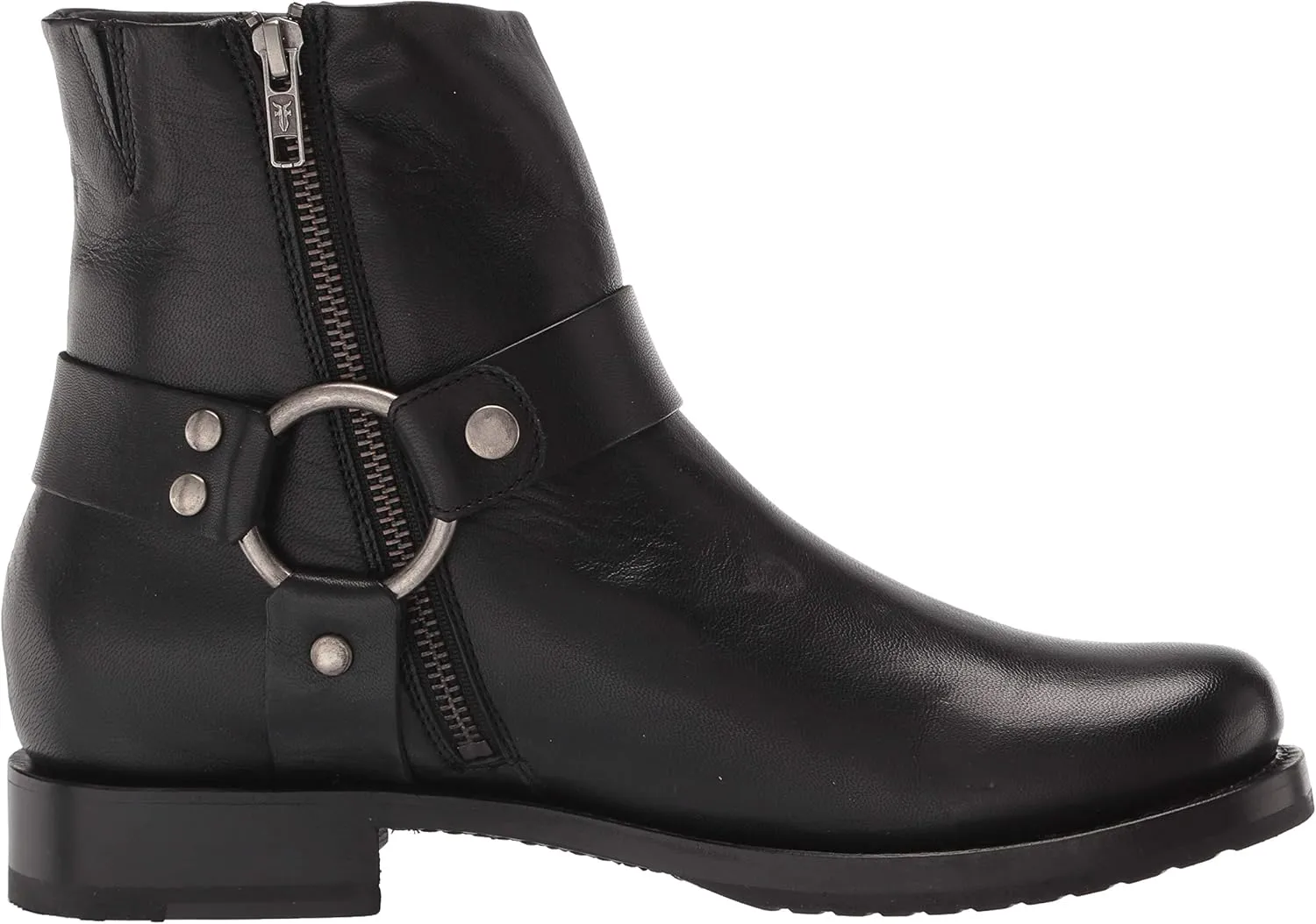 Frye Veronica Harness Short 6" Booties for Women - Leather Upper with Luxurious Leather Lining, Inside Zipper, Snap Harness, and Rubber Lug Outsole