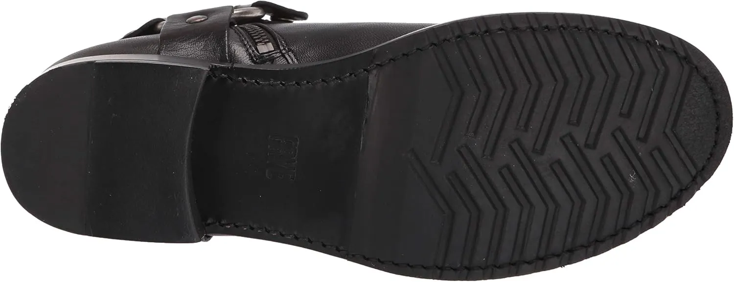 Frye Veronica Harness Short 6" Booties for Women - Leather Upper with Luxurious Leather Lining, Inside Zipper, Snap Harness, and Rubber Lug Outsole