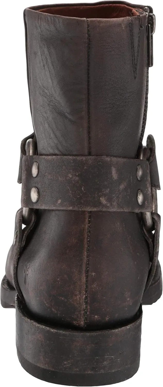 Frye Veronica Harness Short 6" Booties for Women - Leather Upper with Luxurious Leather Lining, Inside Zipper, Snap Harness, and Rubber Lug Outsole