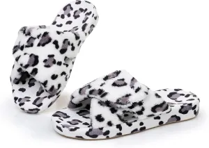 Git-up Women's Adjustable Diabetic Slippers Memory Foam House Shoes Cozy Arch Support Orthotic Heel Cup Arthritis Edema Slippers Non Slip Rubber Sole, Open Toe Fuzzy Slide Sandals for Ladies