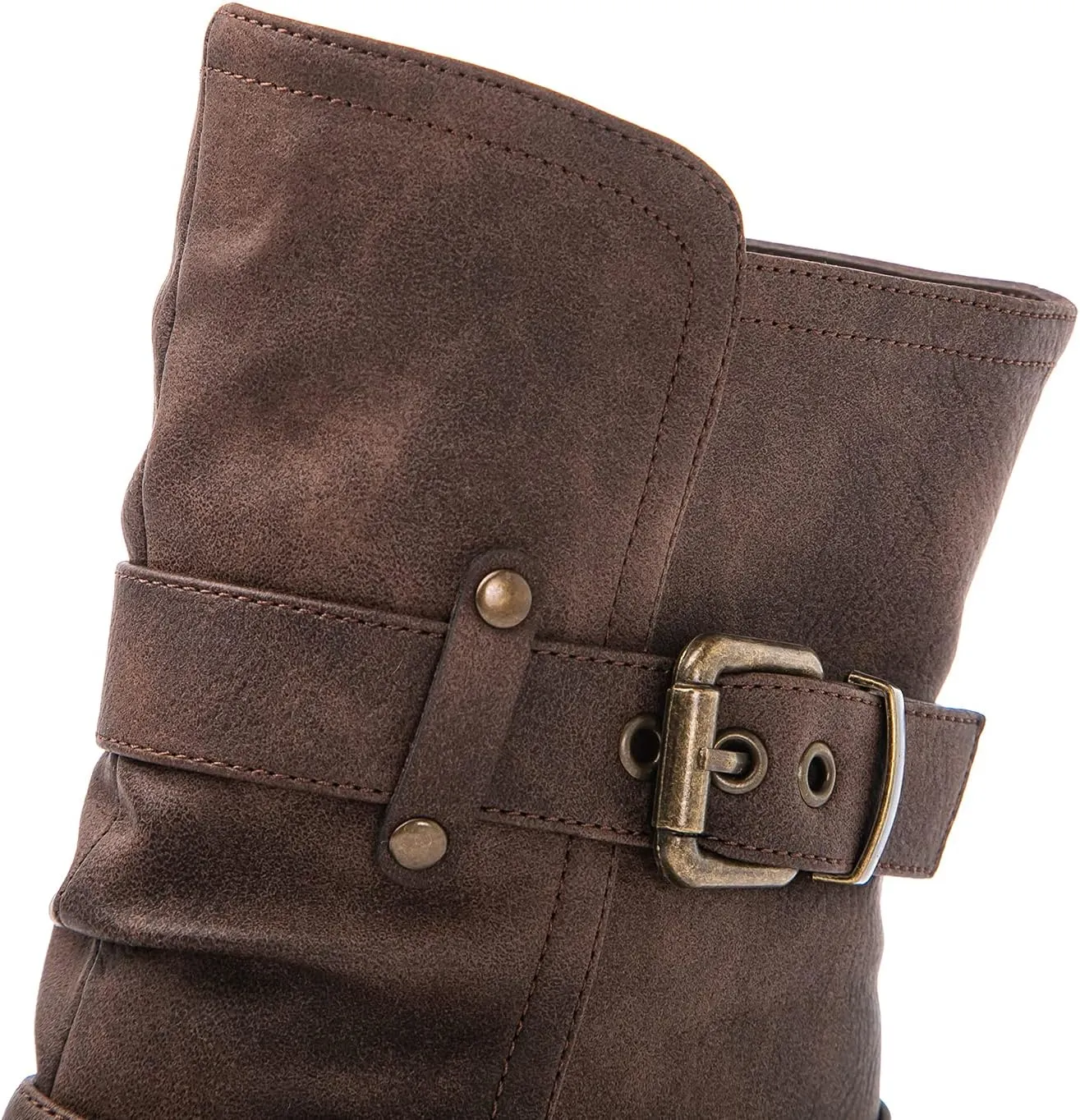GLOBALWIN Fashion Ankle Boots For Women Women's Biker Boots Low Heel Motorcycle Boots