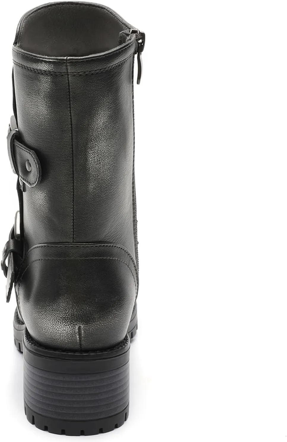 GLOBALWIN Lace up Mid Calf Motorcycle Fashion Festival Boots Combat Riding Military Boots for Women