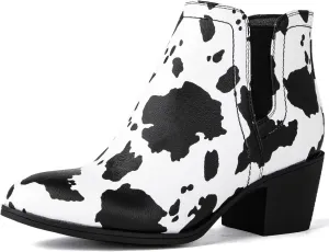 GLOBALWIN Women's Pull On Ankle Boots The Western Cowboy Cowgirl Boots