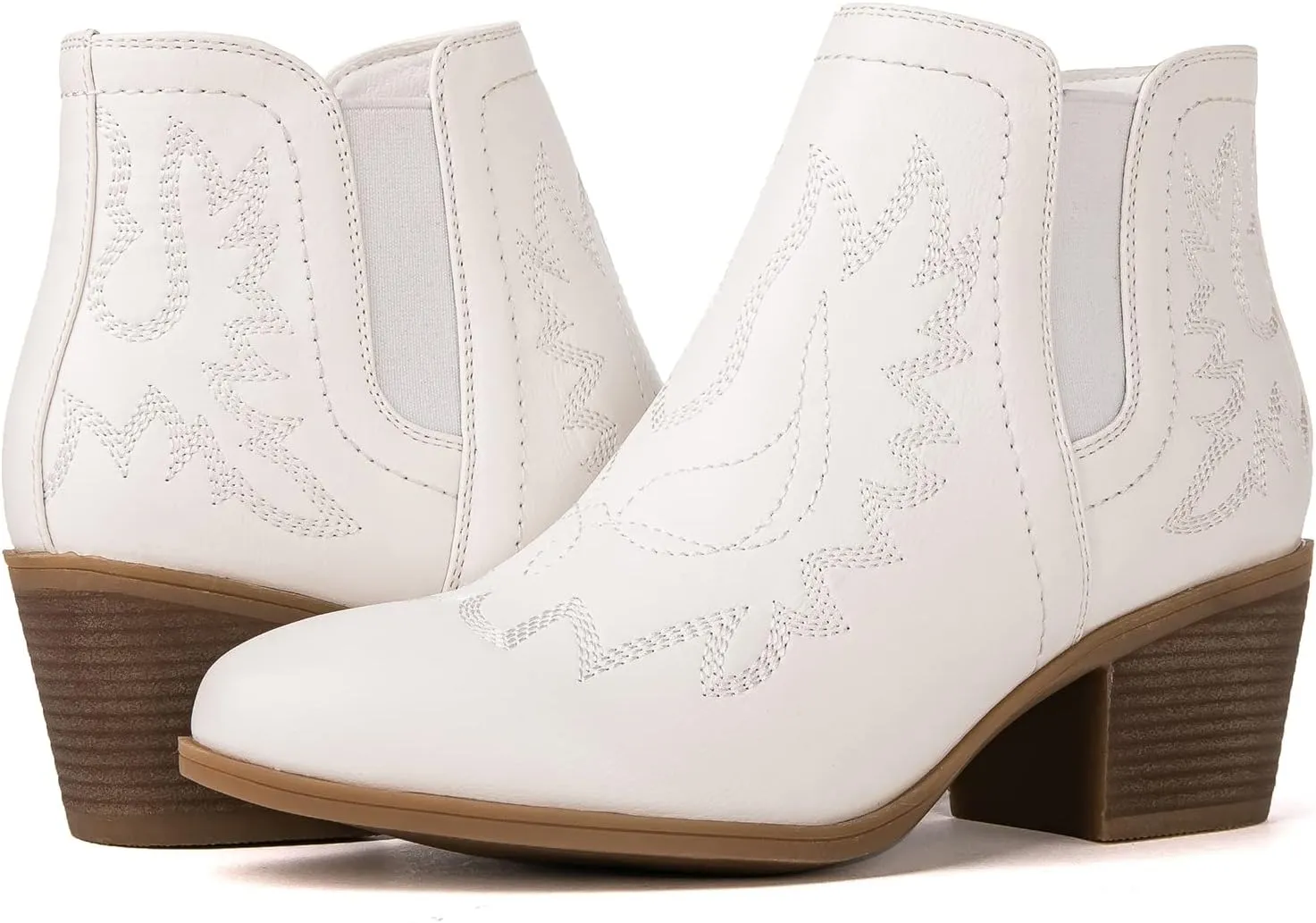 GLOBALWIN Women's Pull On Ankle Boots The Western Cowboy Cowgirl Boots