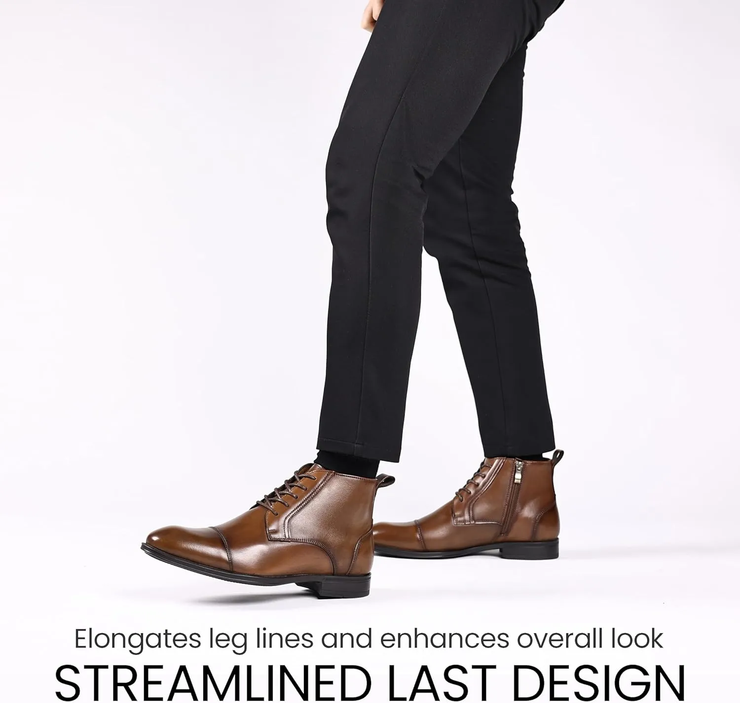 Holy dove Chelsea Boots Men – Genuine Leather,Chelsea Boots for Men with Side Zipper, Casual Slip-On Ankle Boots, Chukka & Oxford Style Dress Boots