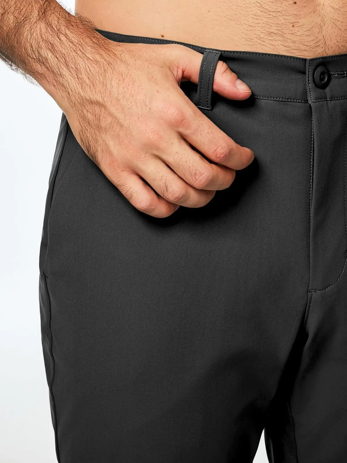 JMIERR Mens Chino Pants Casual Stretch Golf Pants Waist Tapered Trousers Lightweight Comfy Pants with Zipper Pockets