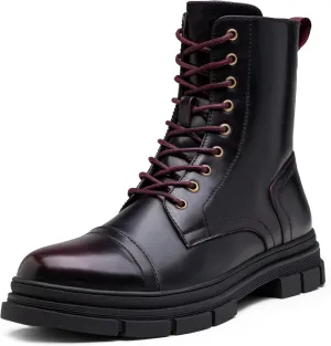 Jousen Men's Boots Fashion High Top Motorcycle Boots Waterproof Boots for Men