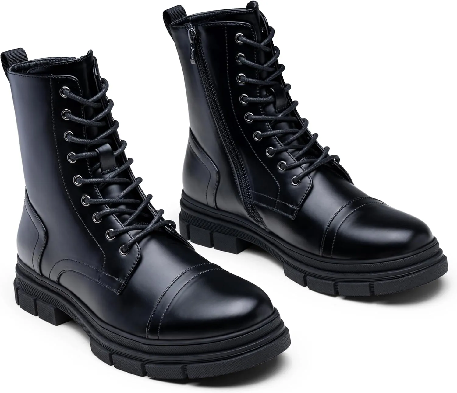 Jousen Men's Boots Fashion High Top Motorcycle Boots Waterproof Boots for Men
