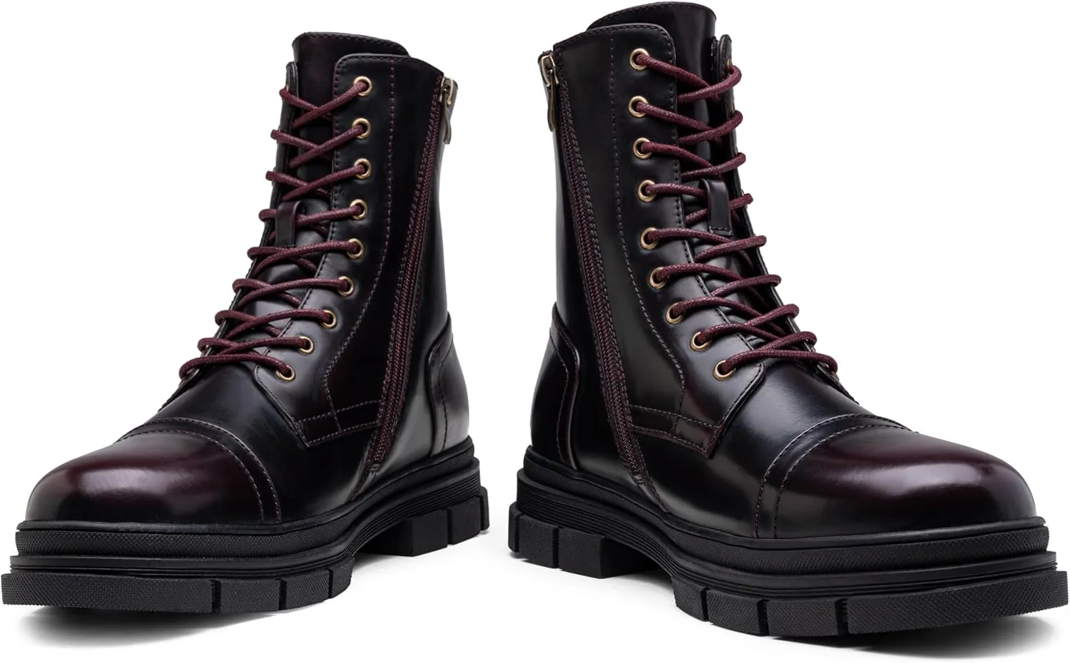 Jousen Men's Boots Fashion High Top Motorcycle Boots Waterproof Boots for Men