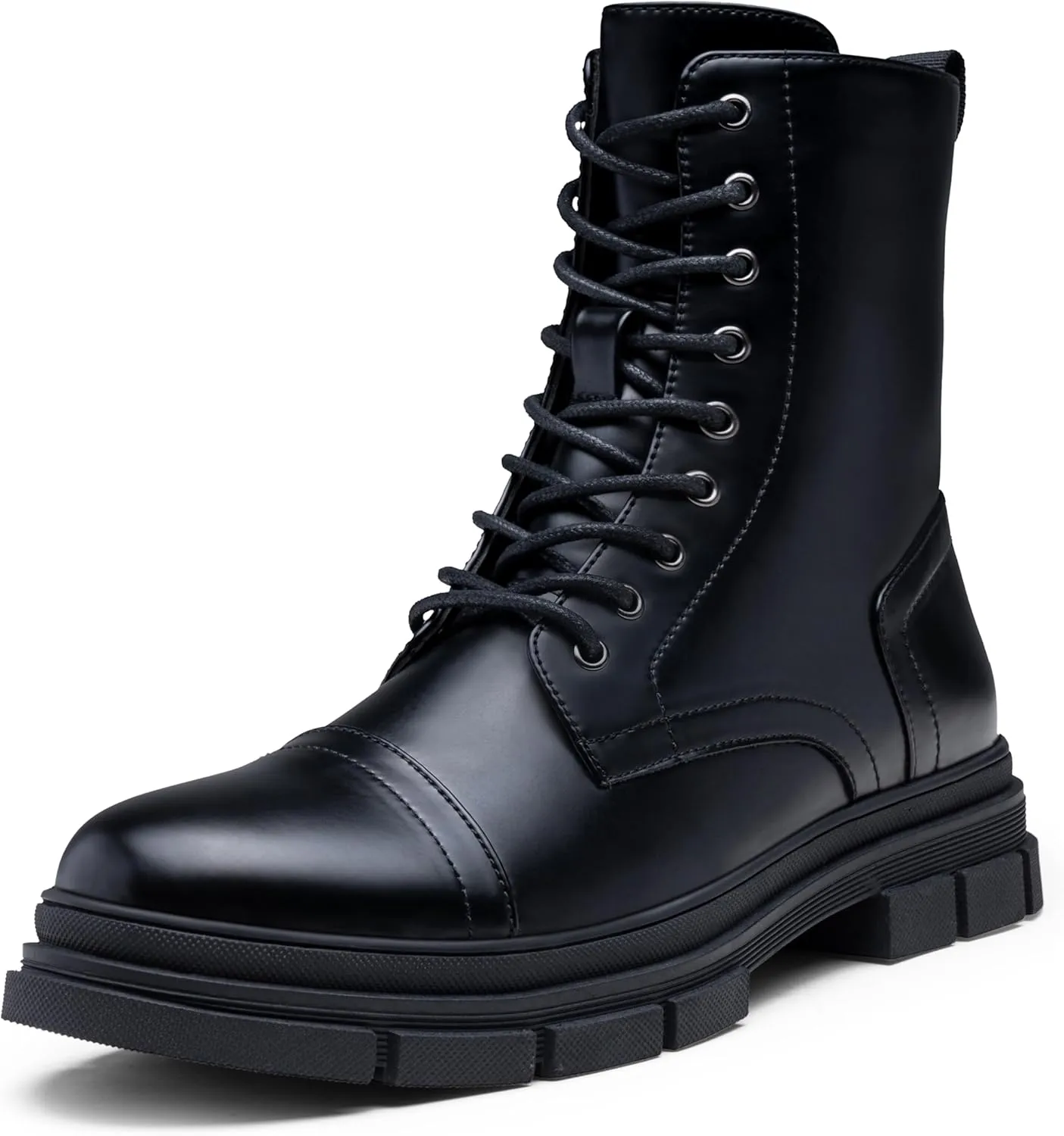 Jousen Men's Boots Fashion High Top Motorcycle Boots Waterproof Boots for Men