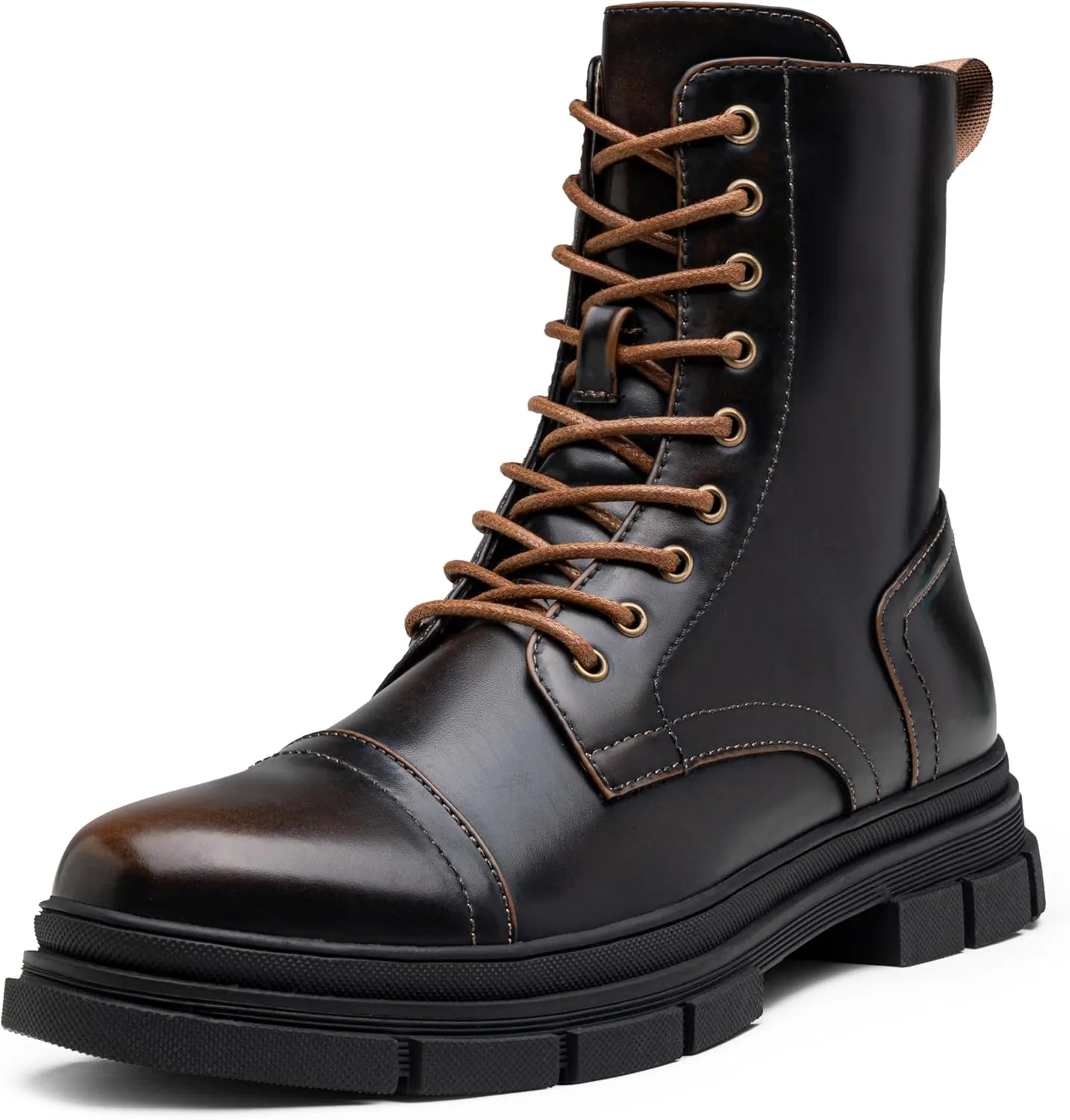 Jousen Men's Boots Fashion High Top Motorcycle Boots Waterproof Boots for Men