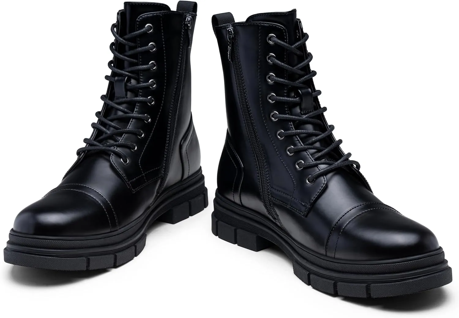 Jousen Men's Boots Fashion High Top Motorcycle Boots Waterproof Boots for Men