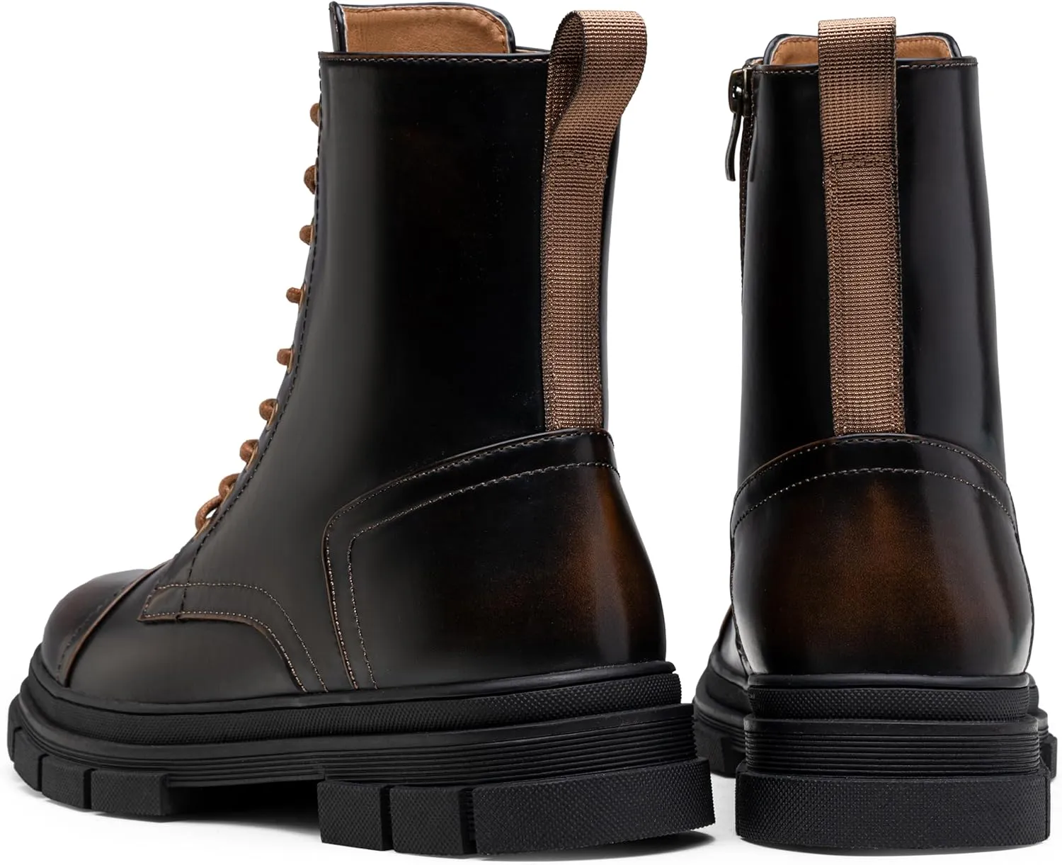 Jousen Men's Boots Fashion High Top Motorcycle Boots Waterproof Boots for Men