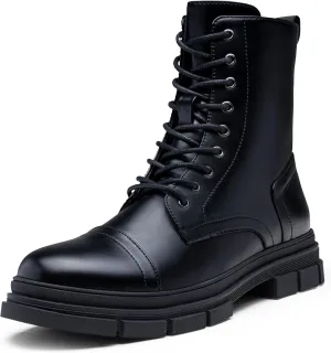 Jousen Men's Boots Fashion High Top Motorcycle Boots Waterproof Boots for Men