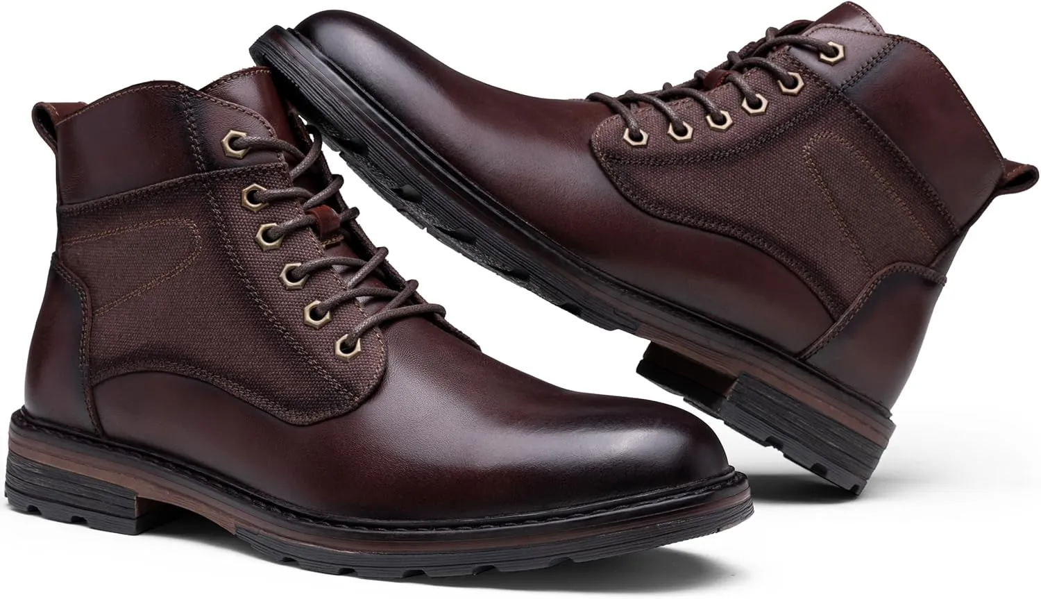 Jousen Men's Dress Boots Leather Boots for Men Formal Chukka Boots Mens Business Mens Boots