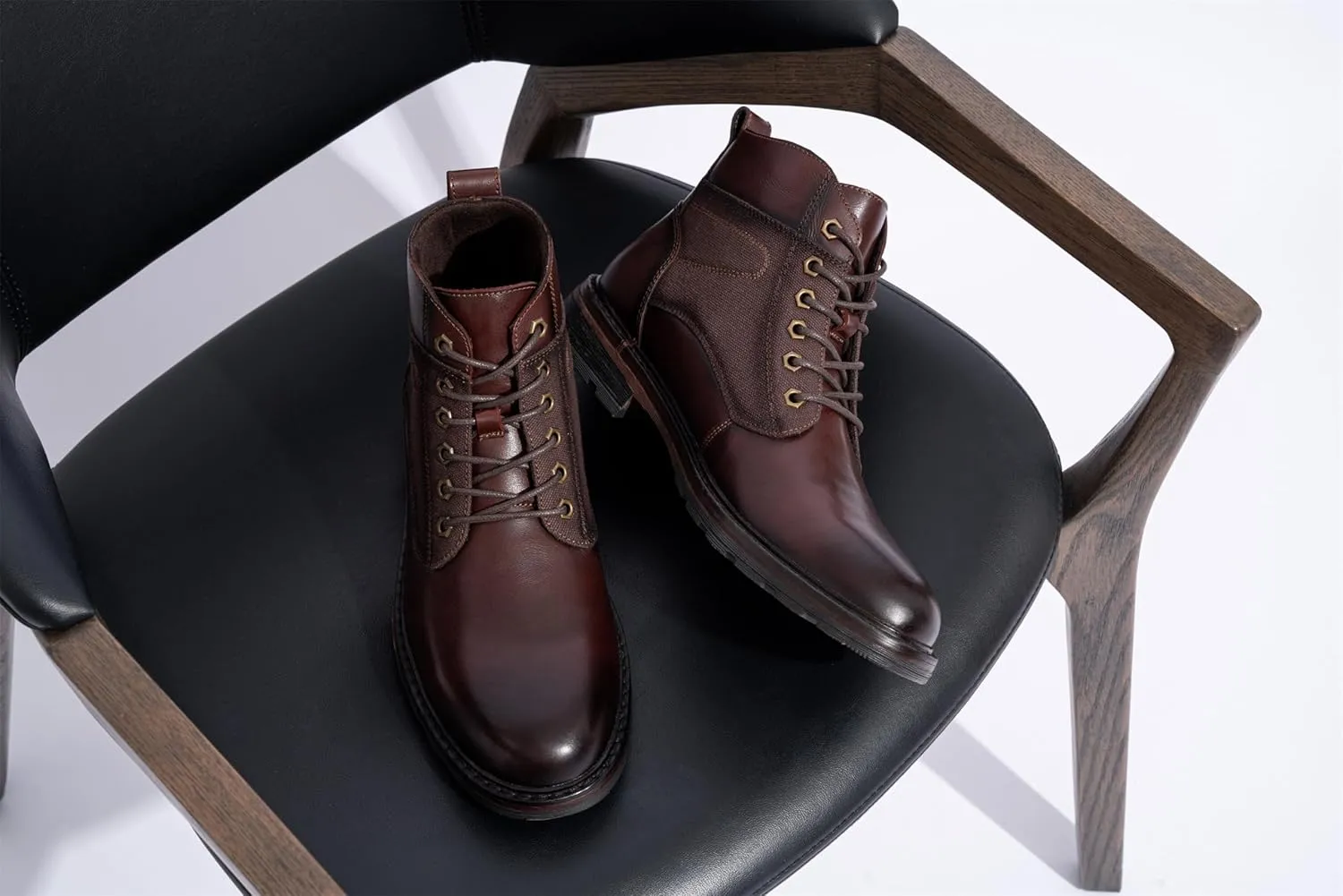 Jousen Men's Dress Boots Leather Boots for Men Formal Chukka Boots Mens Business Mens Boots
