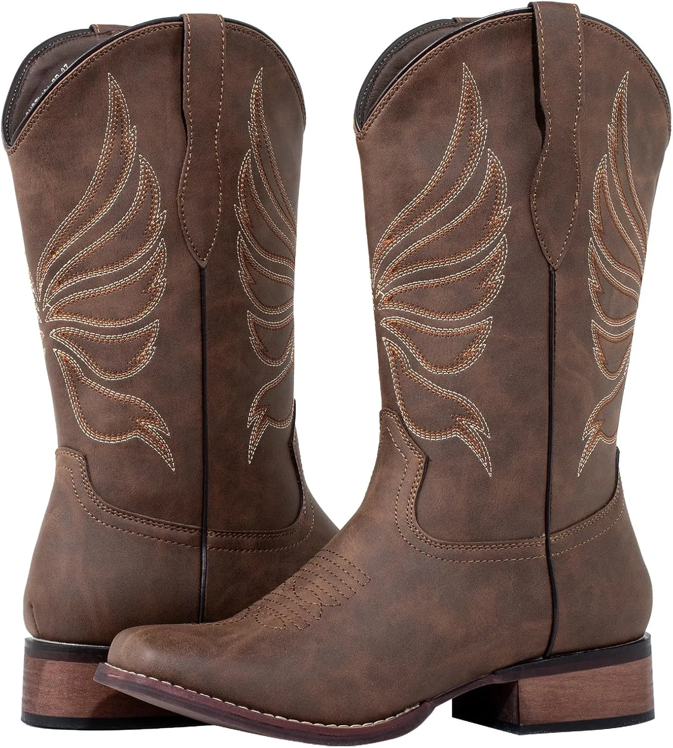 J's.o.l.e Cowboy Boots for Women Square Toe Cowgirl Boots Ladies Fashion Western Boots