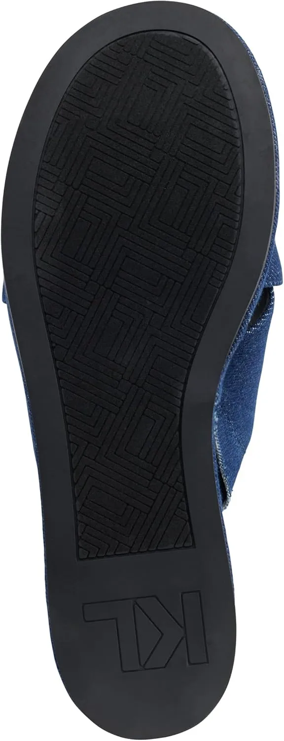 Karl Lagerfeld Paris Women's Cushioned Insole Everyday Caleigh-X Band Wedge Sandal Oxford Flat