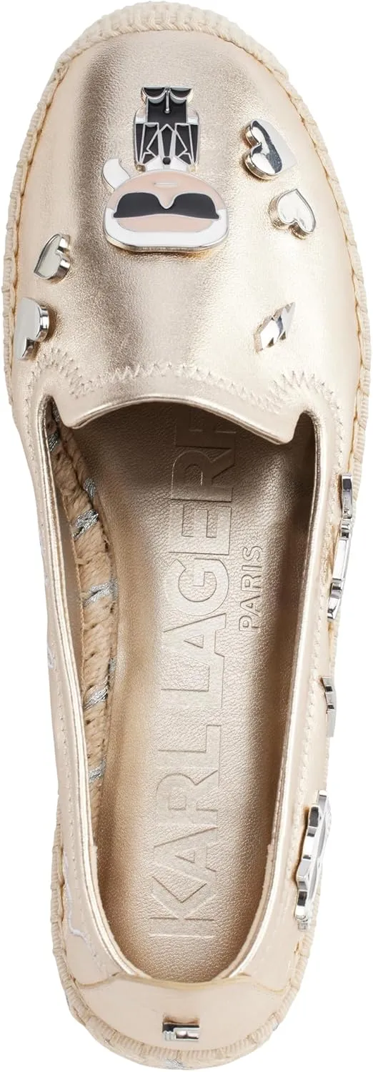 Karl Lagerfeld Paris Women's Cushioned Insole Everyday Michaela-Flat Espadrille Platform