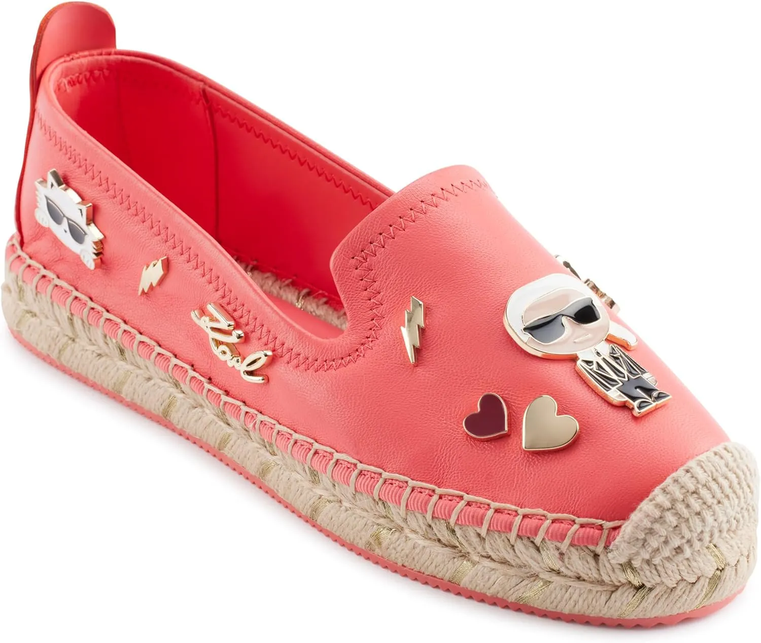 Karl Lagerfeld Paris Women's Cushioned Insole Everyday Michaela-Flat Espadrille Platform